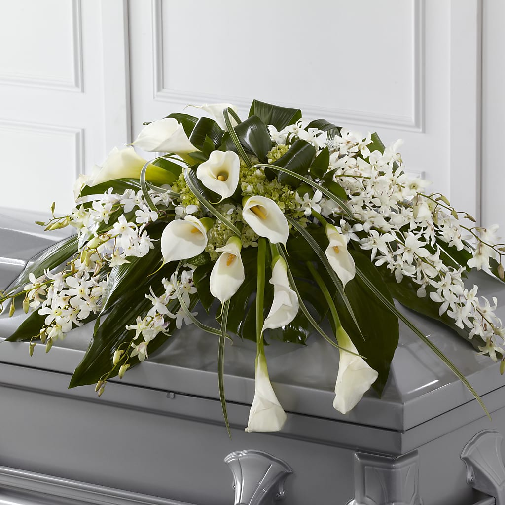 Angel Wings Casket Spray – Gibsonia Flowers, Lakeland FL