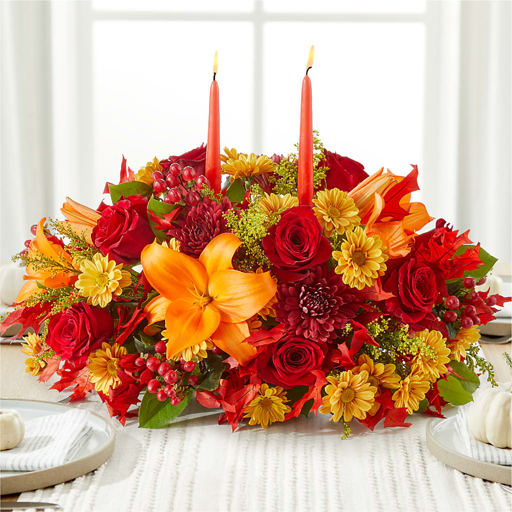 Autumn's Embrace Centerpiece – Gibsonia Flowers, Lakeland FL