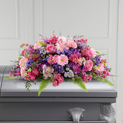 Glorious Garden Casket Spray –  Gibsonia Flowers, Lakeland FL