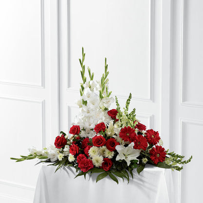 Crimson & White Arrangement –  Gibsonia Flowers, Lakeland FL