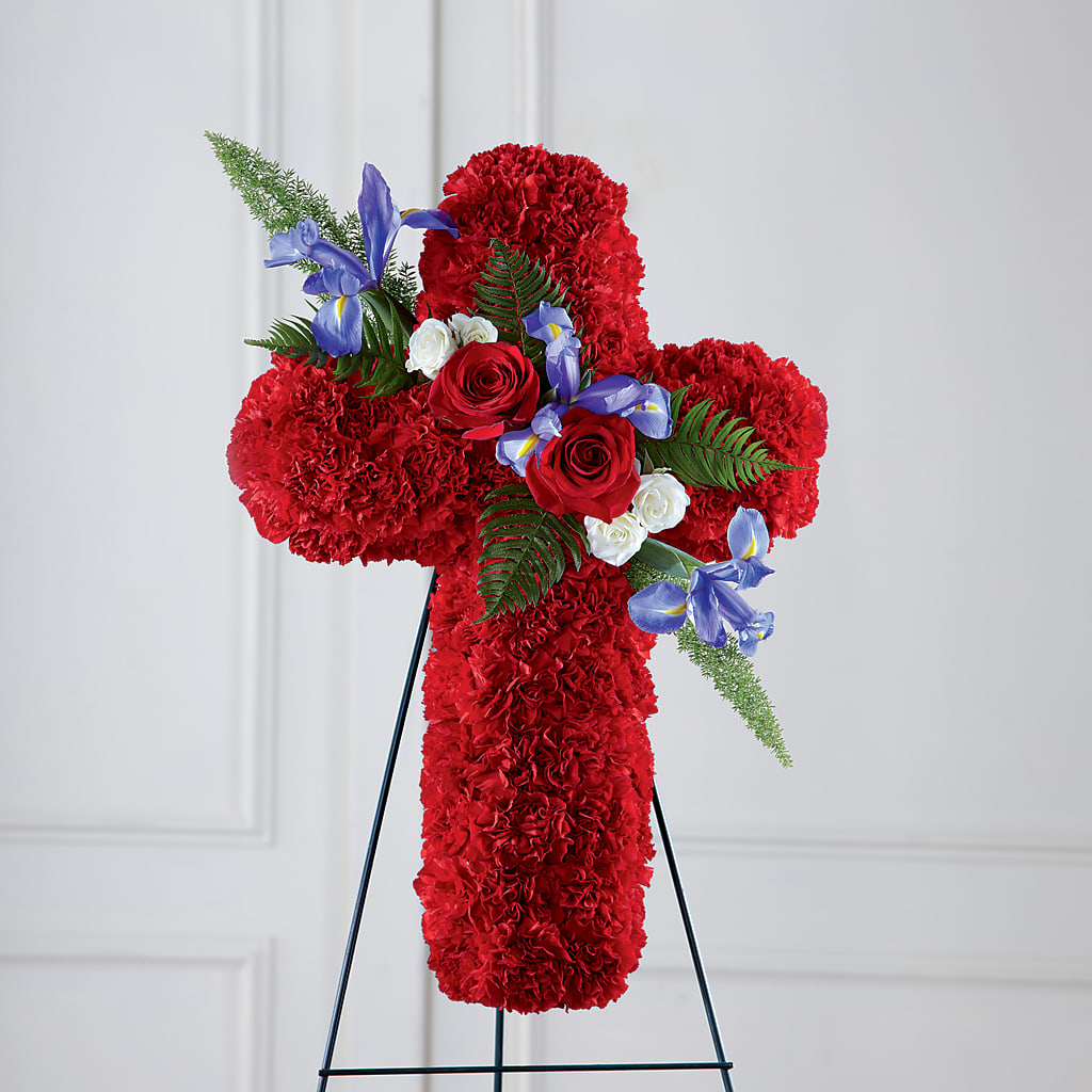 Faithful Hero Floral Cross –  Gibsonia Flowers, Lakeland FL