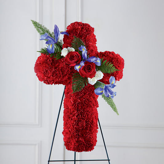 Faithful Hero Floral Cross –  Gibsonia Flowers, Lakeland FL