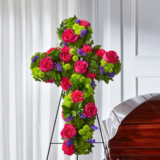 Tribute Rose Floral Cross –  Gibsonia Flowers, Lakeland FL