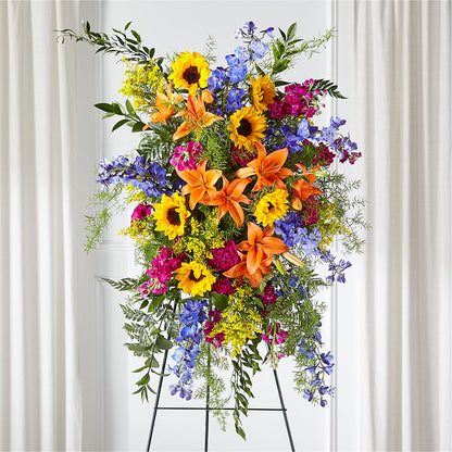 Sunlit Memories Standing Spray (Standard) –  Gibsonia Flowers, Lakeland FL