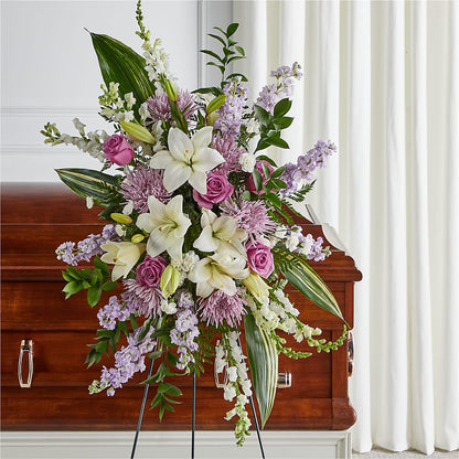 Grateful Hearts Standing Spray –  Gibsonia Flowers, Lakeland FL