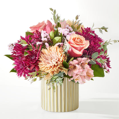 Berry Cobbler Bouquet with Ivory Vase –  Gibsonia Flowers, Lakeland FL