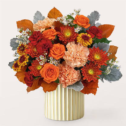 Merlot Bouquet with Ivory Vase –  Gibsonia Flowers, Lakeland FL